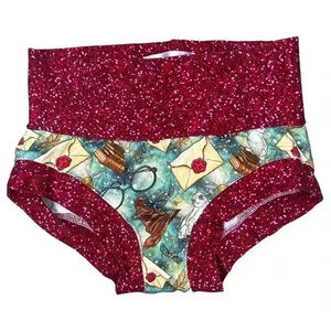 Handmade Harry Potter Owl & Sorting Hat Undie Brief | High-Waisted Panty – XS